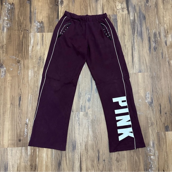 Victoria’s Secret PINK VSPINK Purple Wide Leg Flare Sweatpants - Picture 1 of 9